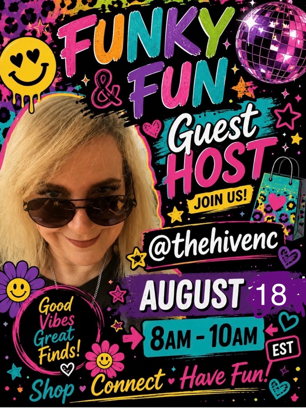 Funky & Fun Guest Host Event Poster